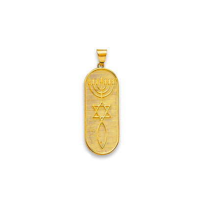 Yellow Gold Messianic Jewish Symbol Pendant 