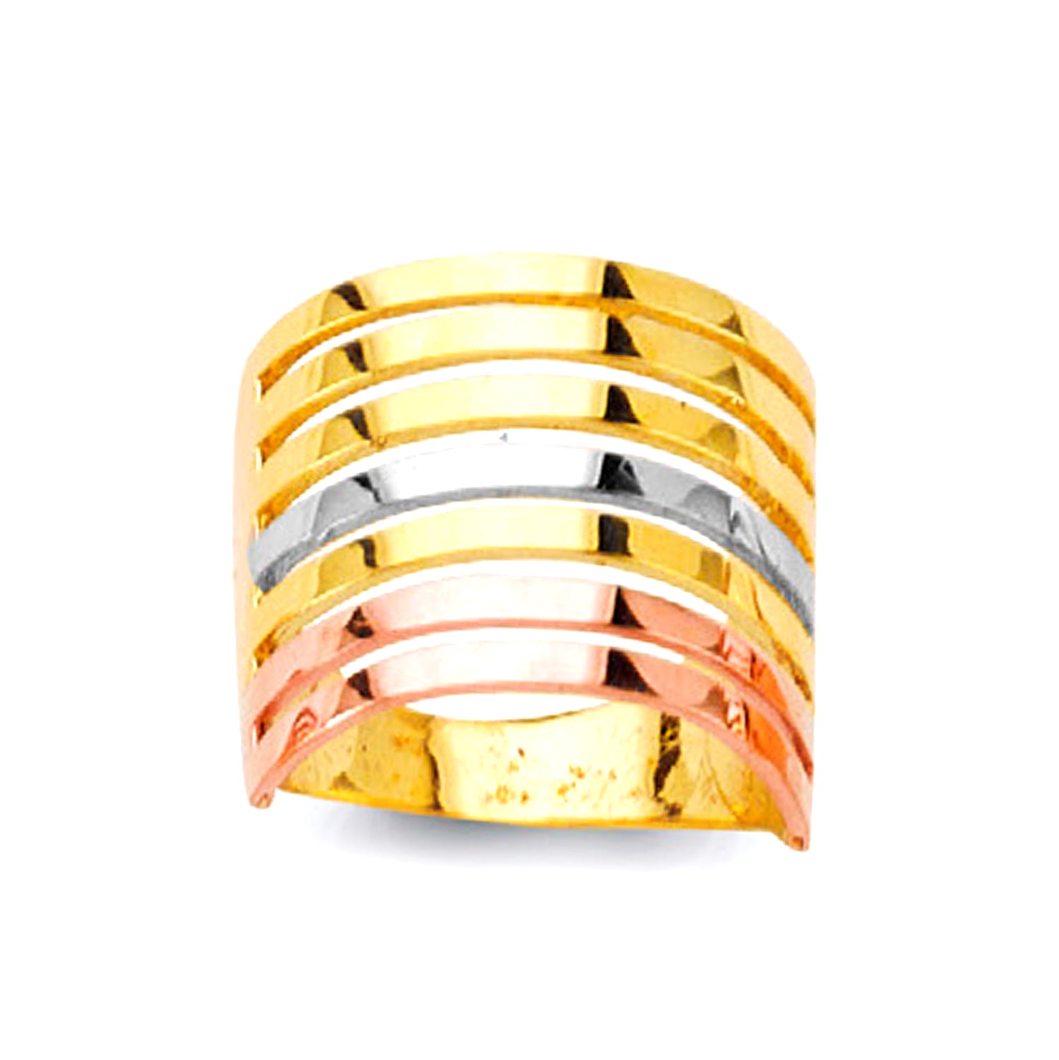 Minimalist Layered Ring in Solid Gold