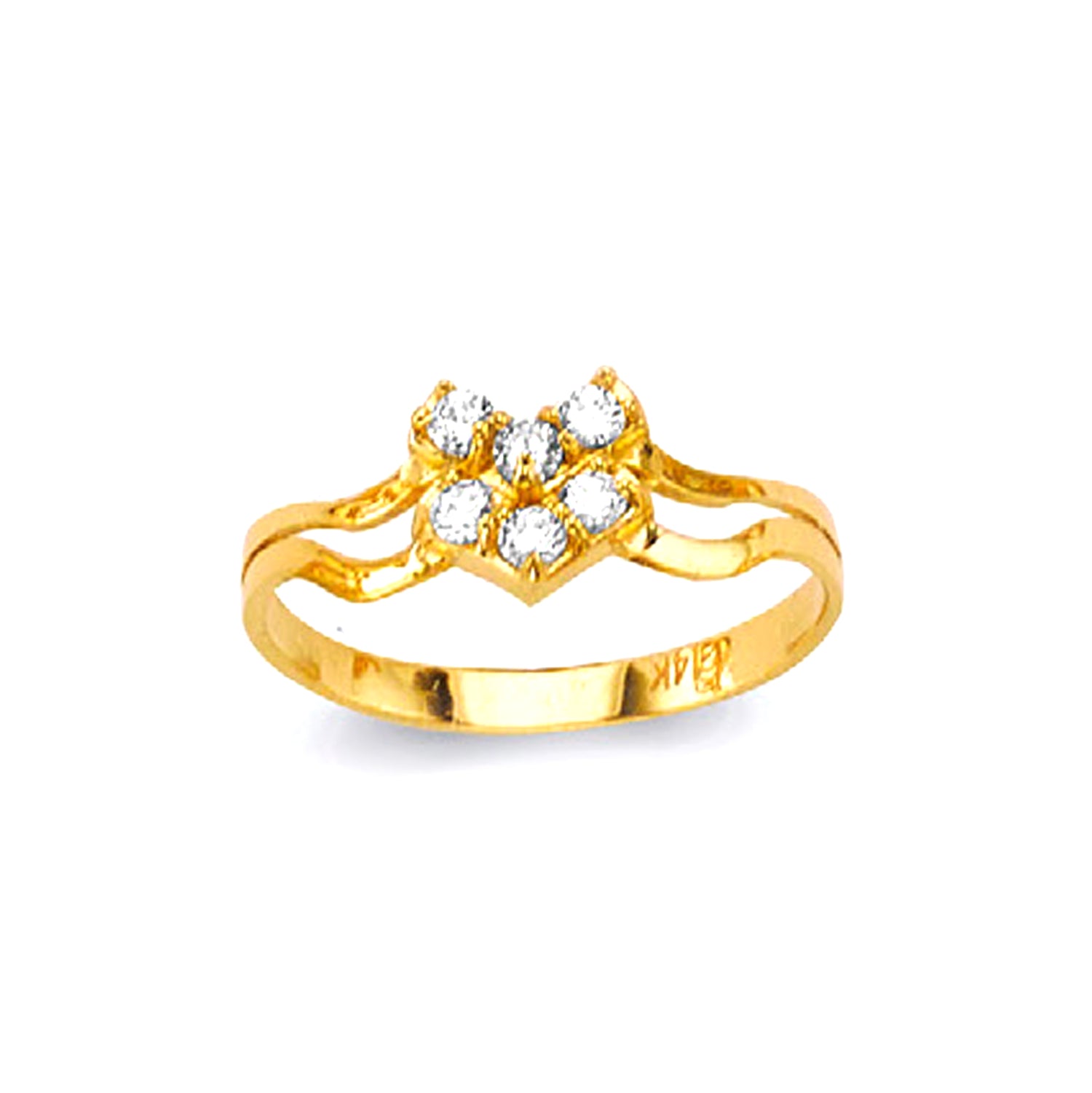 Groovy Tiara Shaped Ring in Solid Gold 