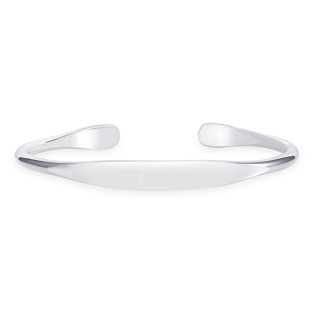 925 Sterling Silver Engravable ID Cuff Bracelet