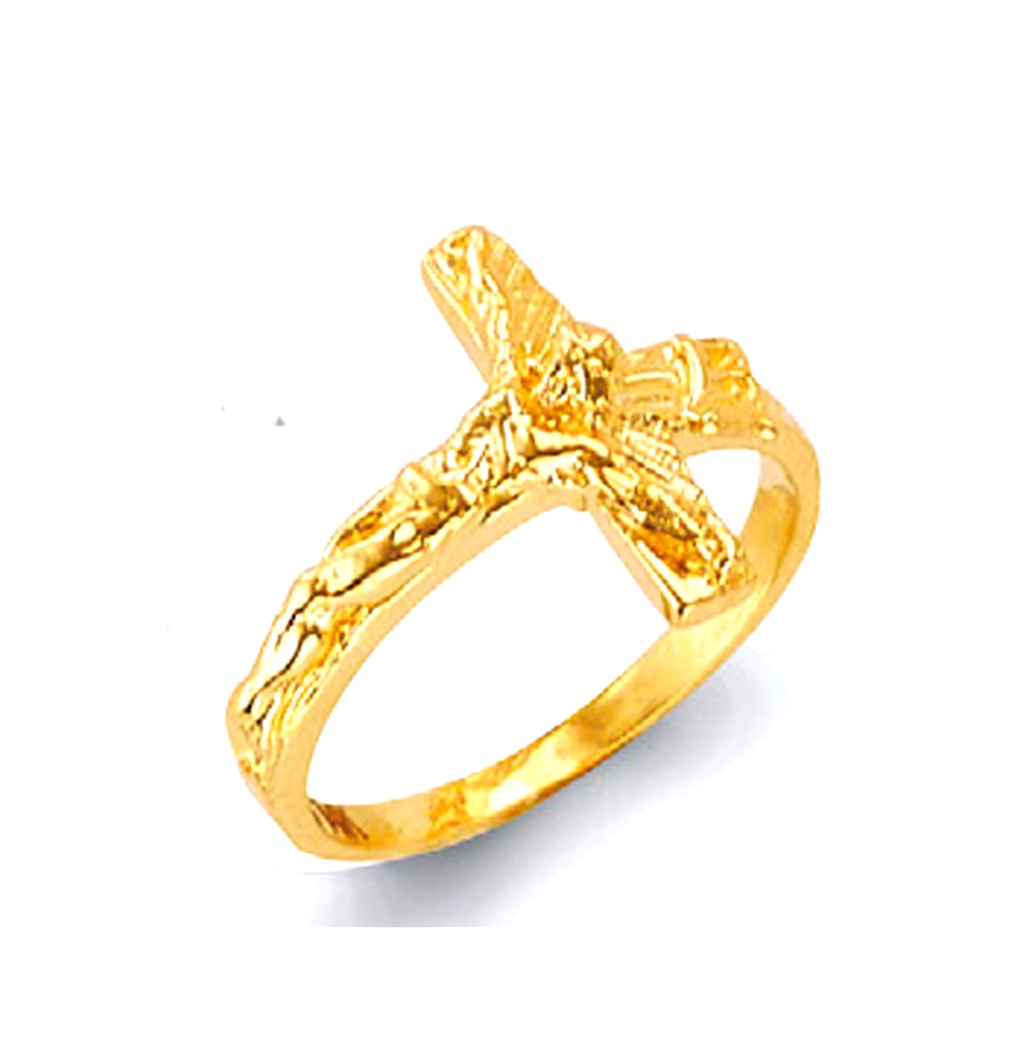 Religious Cross Ring in Solid Gold 