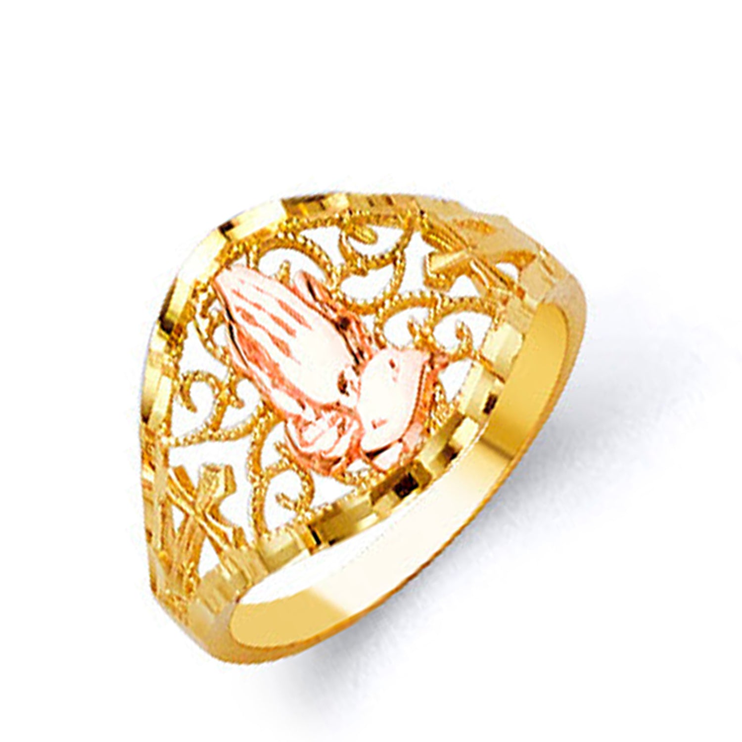 Artistic Foliage Ring in Solid Gold 
