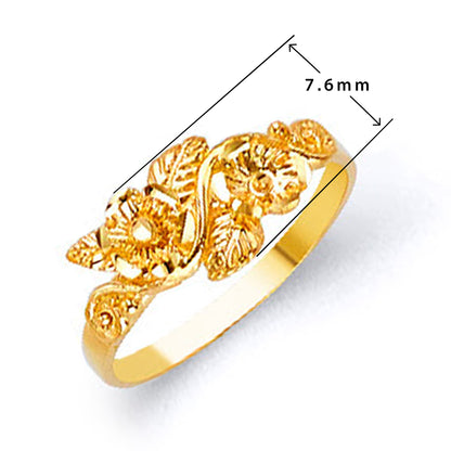 Gorgeous Twisted Ring in Solid Gold with Measurement