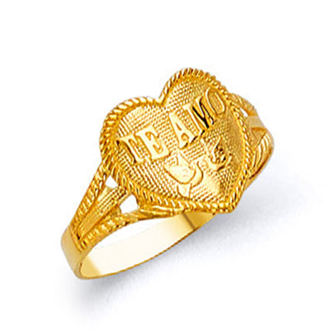 Te Amo Love Ring in Solid Gold 