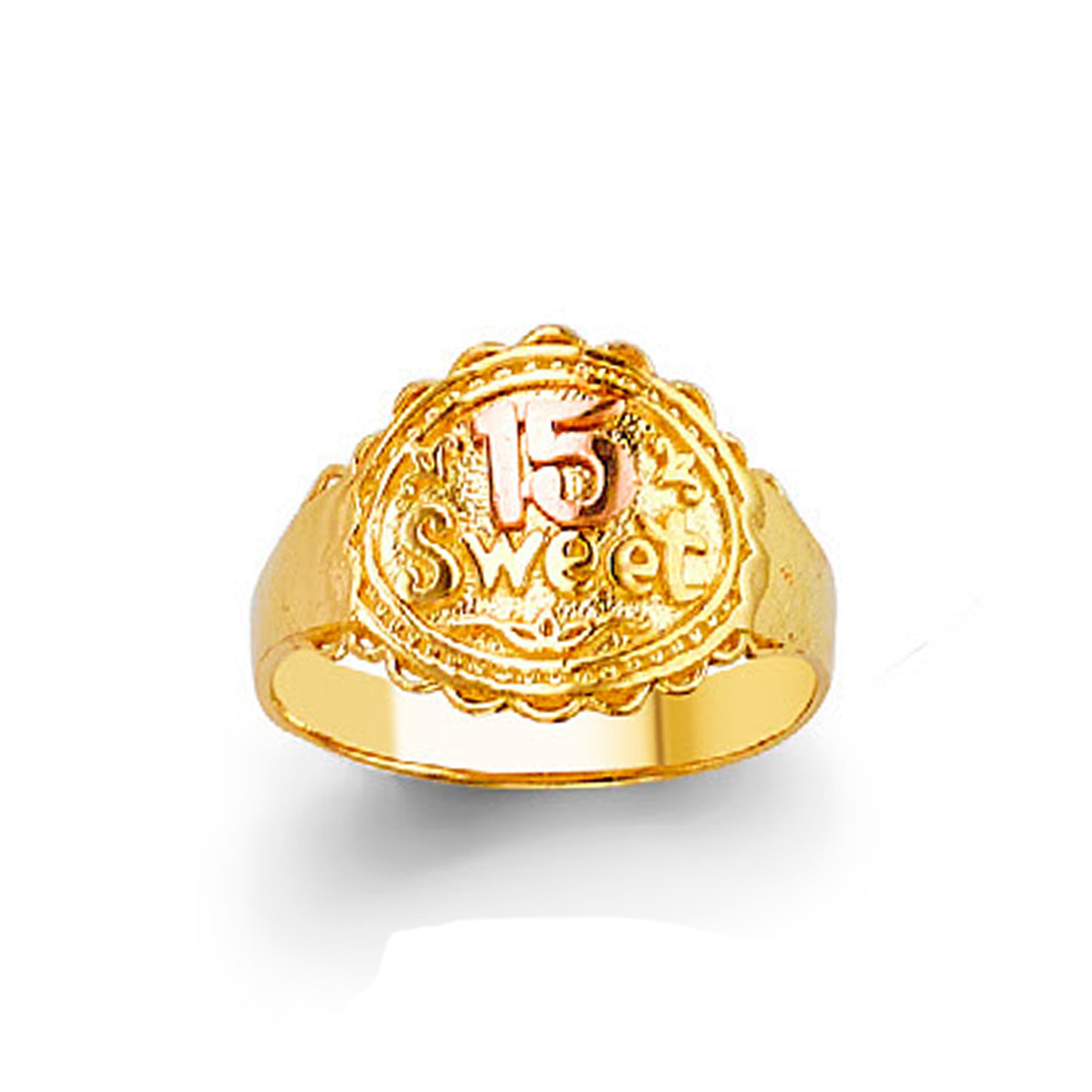 Personalized Numeric Casting Ring in Solid Gold 