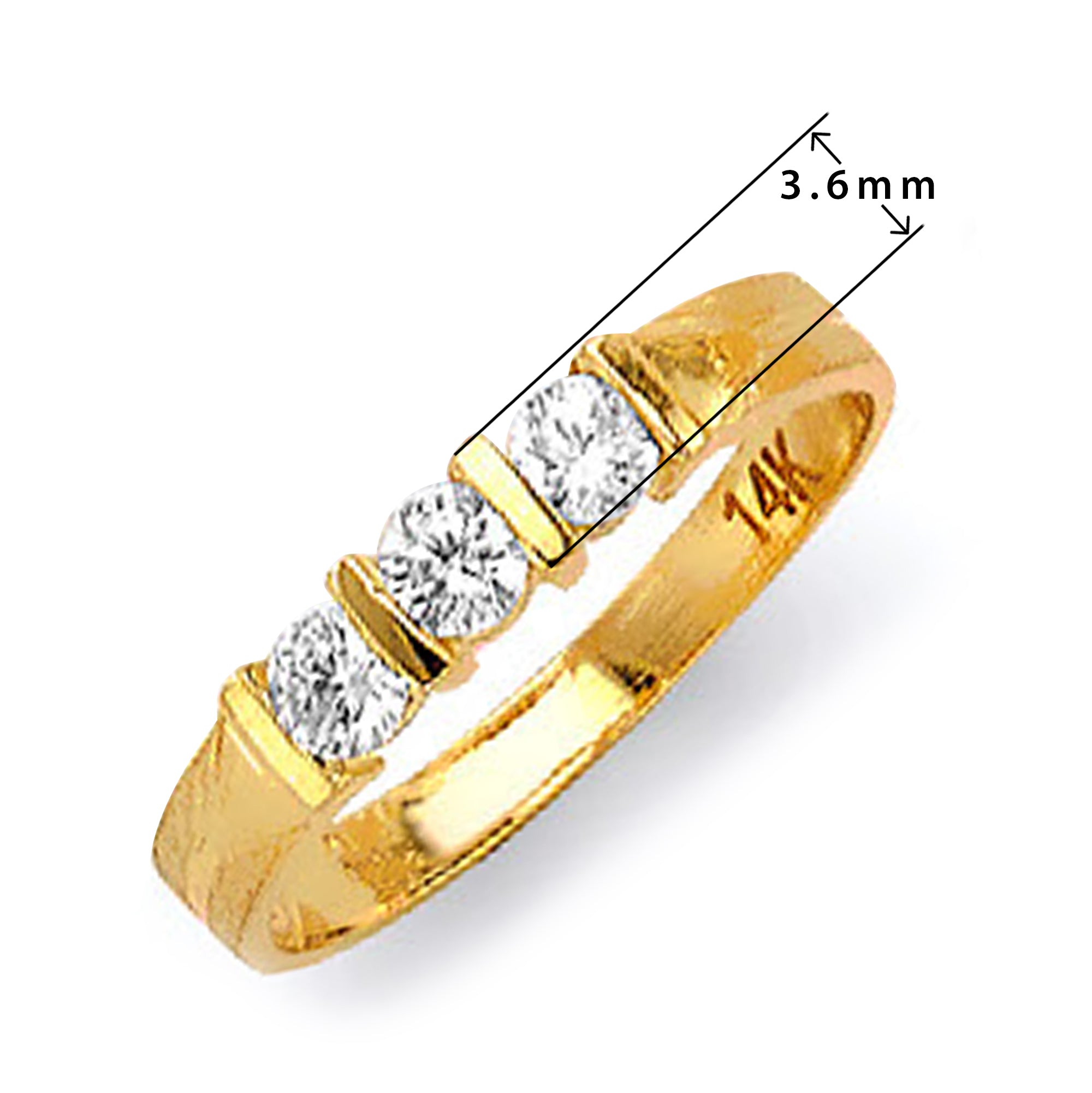 Two Tone Gold Fancy Round CZ Soliatire His &amp; Hers Trio Wedding Set