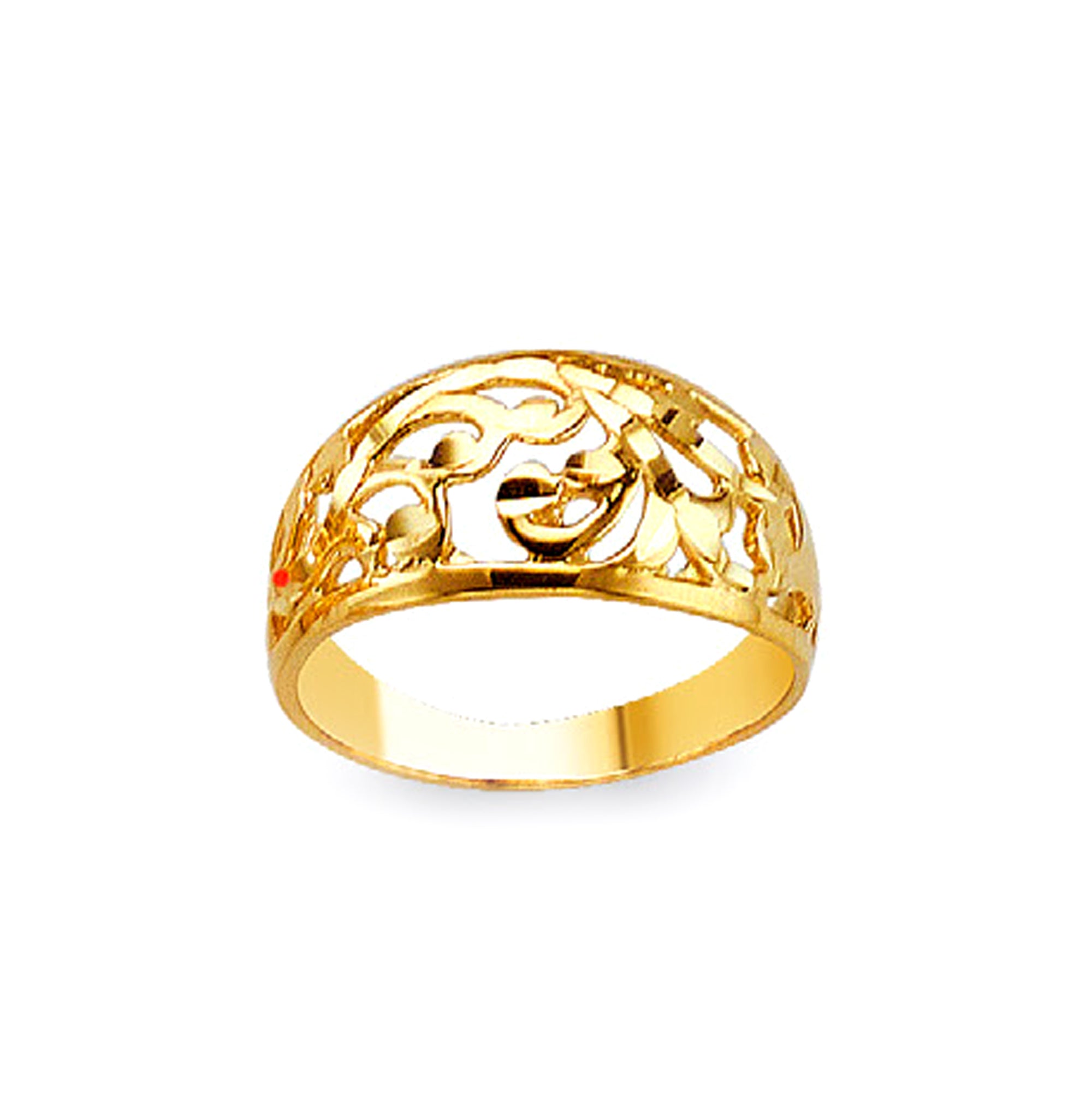 Royal Filigree Statement Ring in Solid Gold 