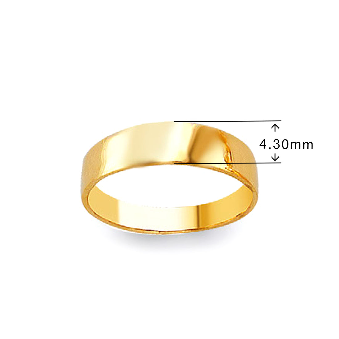 Subtle Stacking Ring in Solid Gold with Measurement