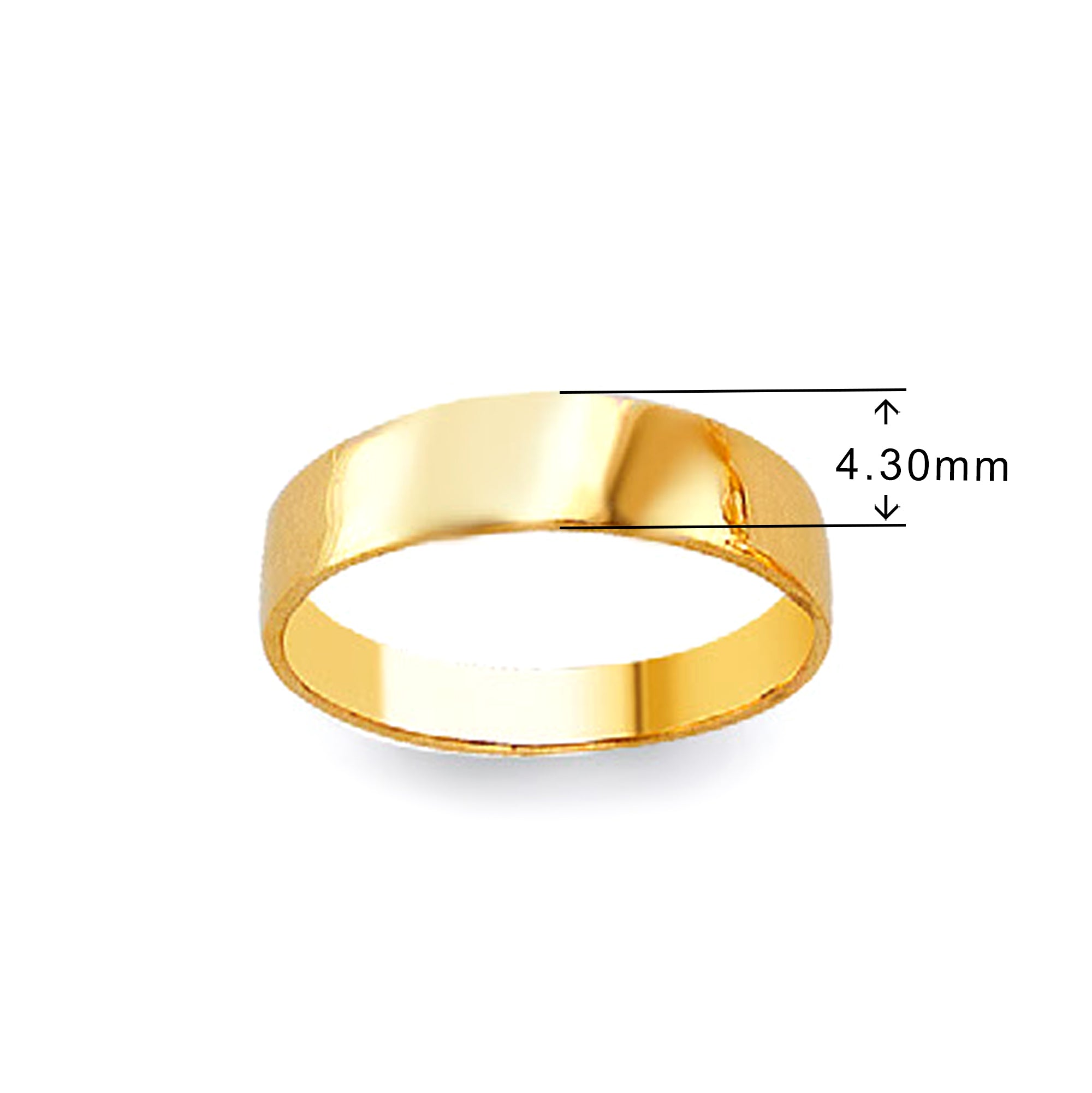 Subtle Stacking Ring in Solid Gold with Measurement