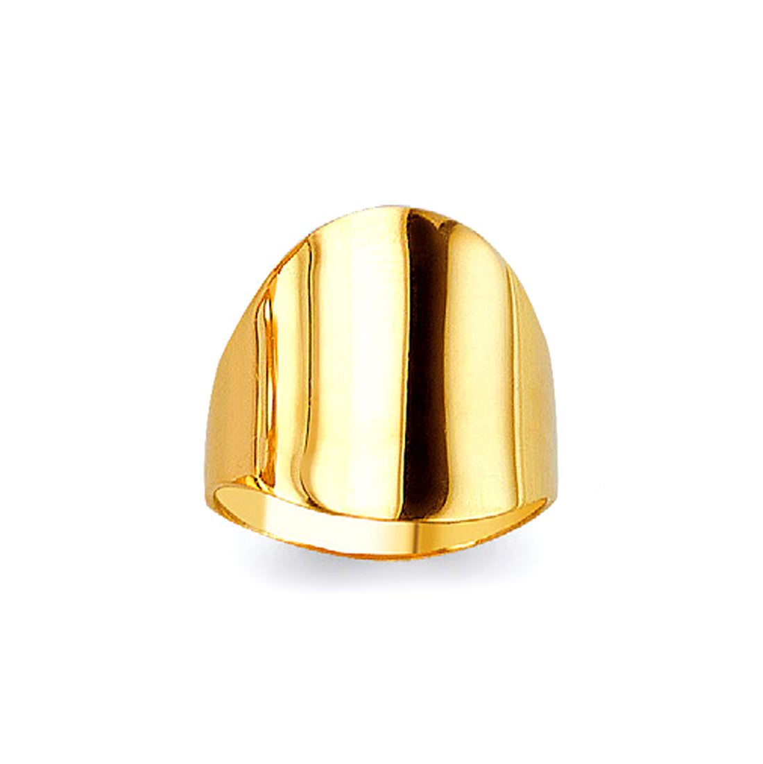 Fancy Disc Cuff Ring in Solid Gold 