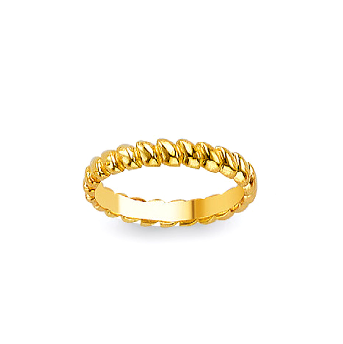 Beautiful Braided Twist Ring in Solid Gold 