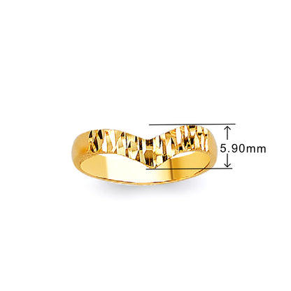 Fancy Abstract Fashion Ring in Solid Gold with Measurement