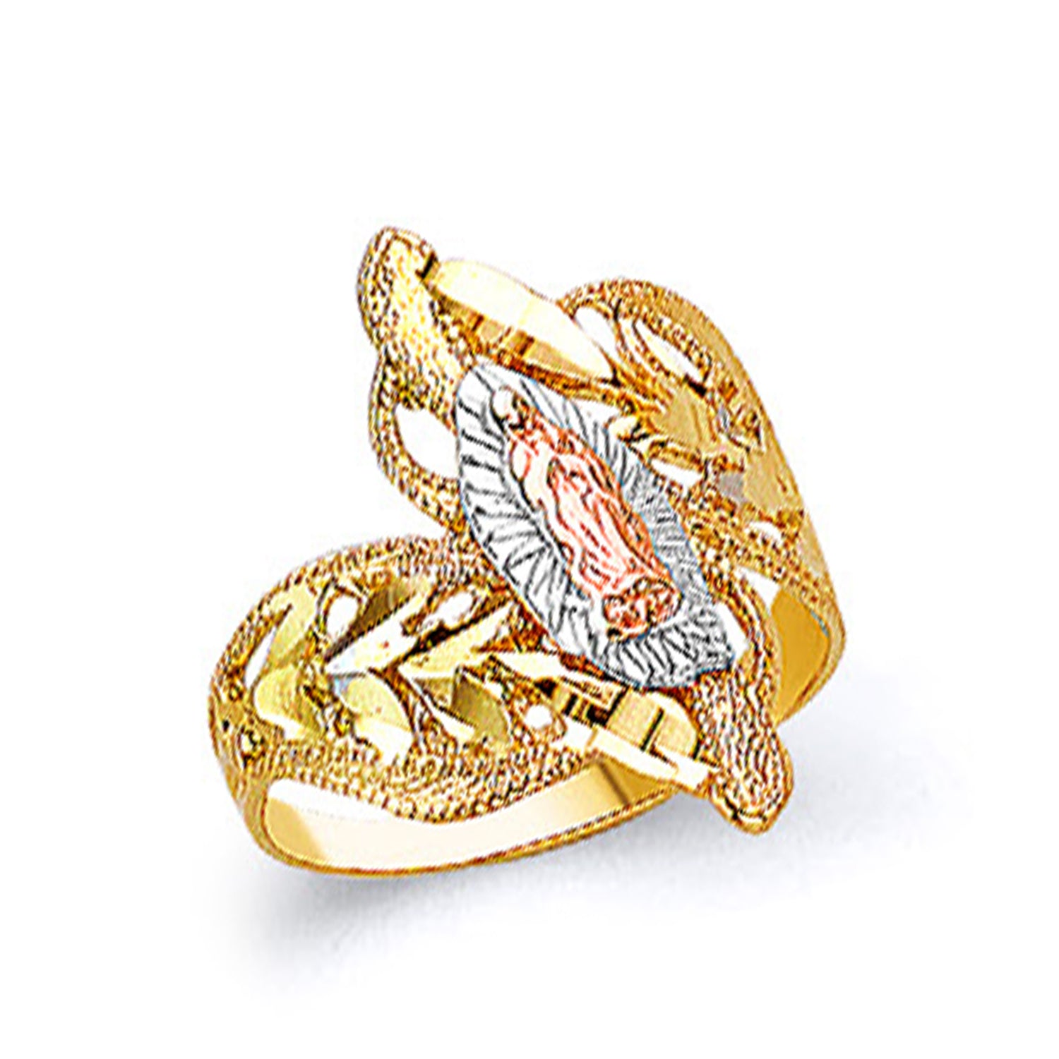 CZ Twisted Cocktail Ring in Solid Gold 