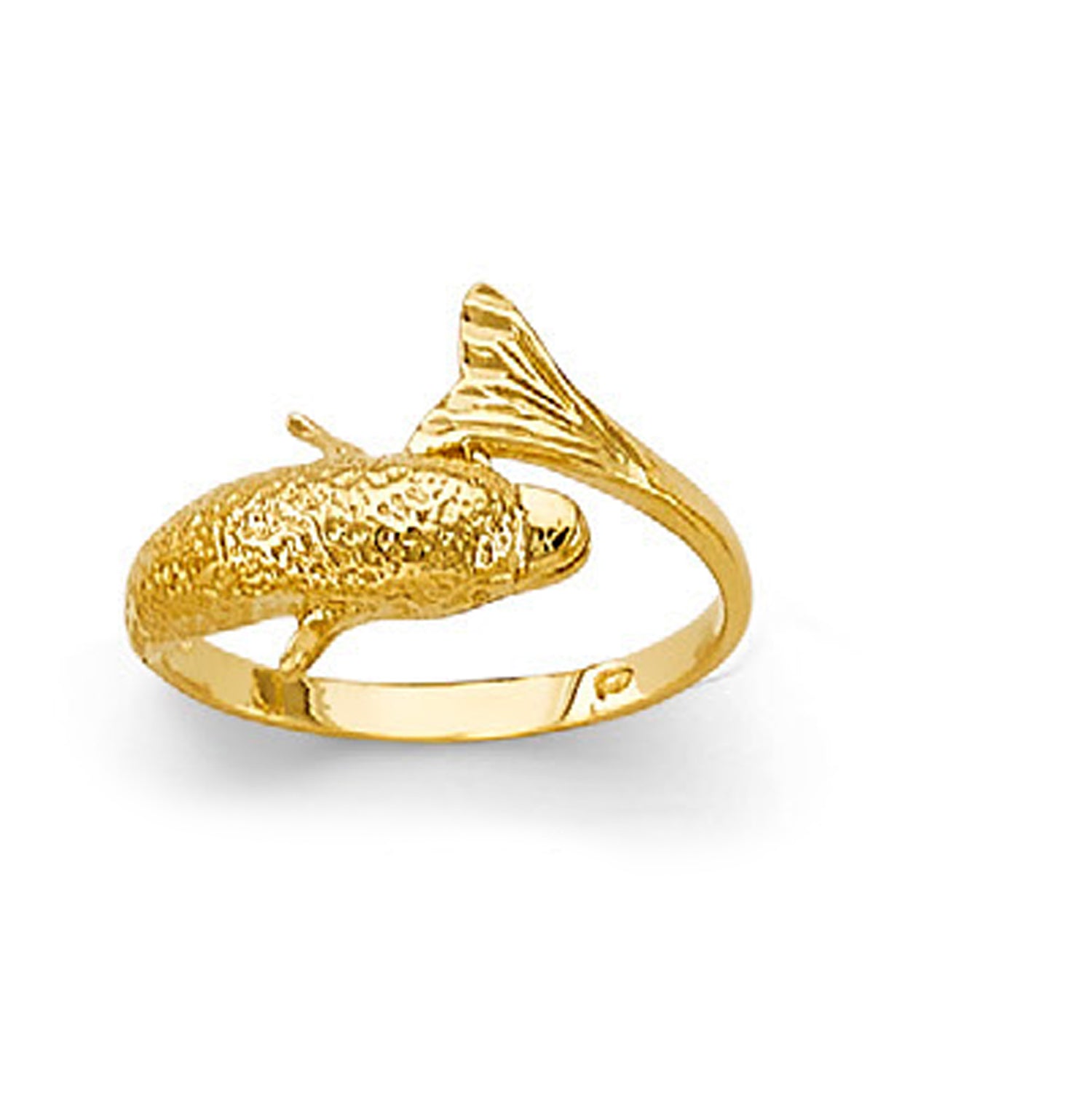 Open Dolphin Ring in Solid Gold 