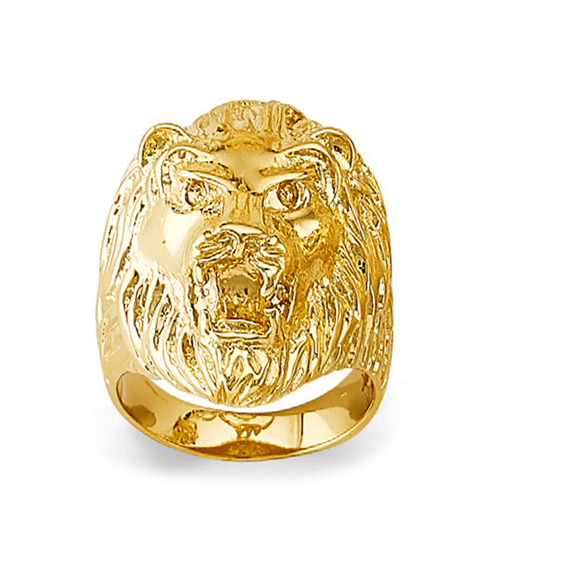 Stylish Roaring Lion Ring in Solid Gold 