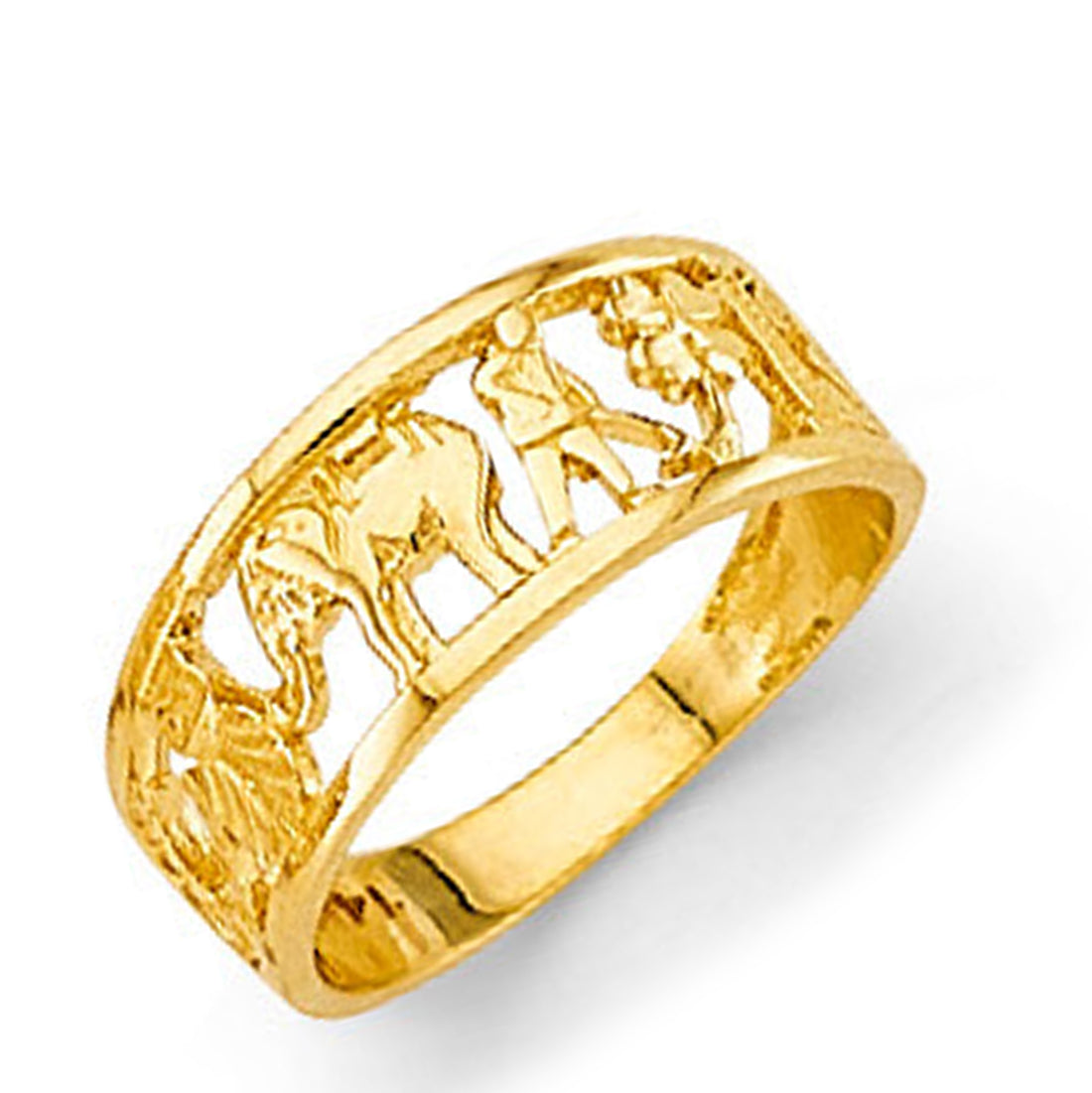 Symbolic Good Luck Ring in Solid Gold 