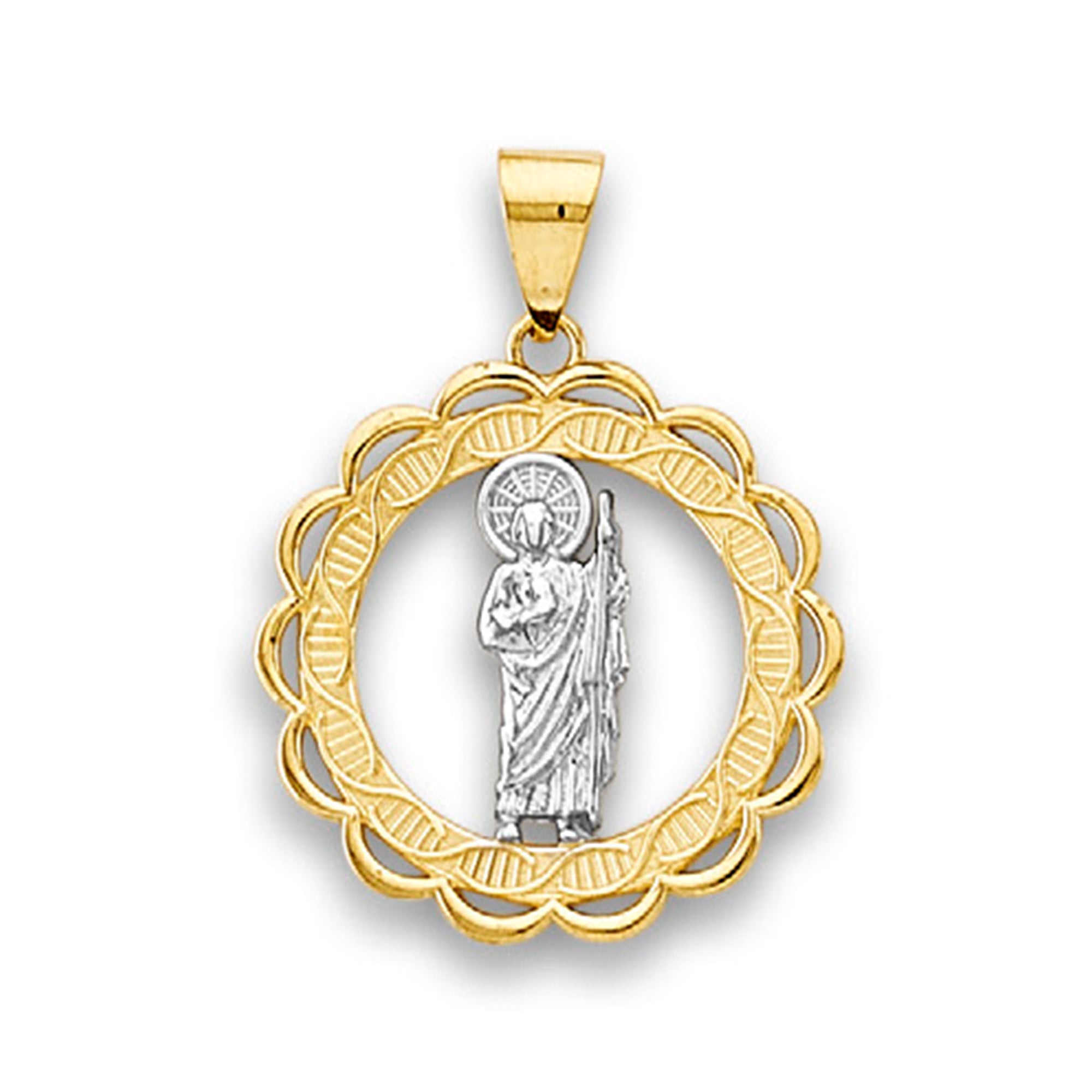 Yellow Gold Saint Jude Patron of Hope Pendant