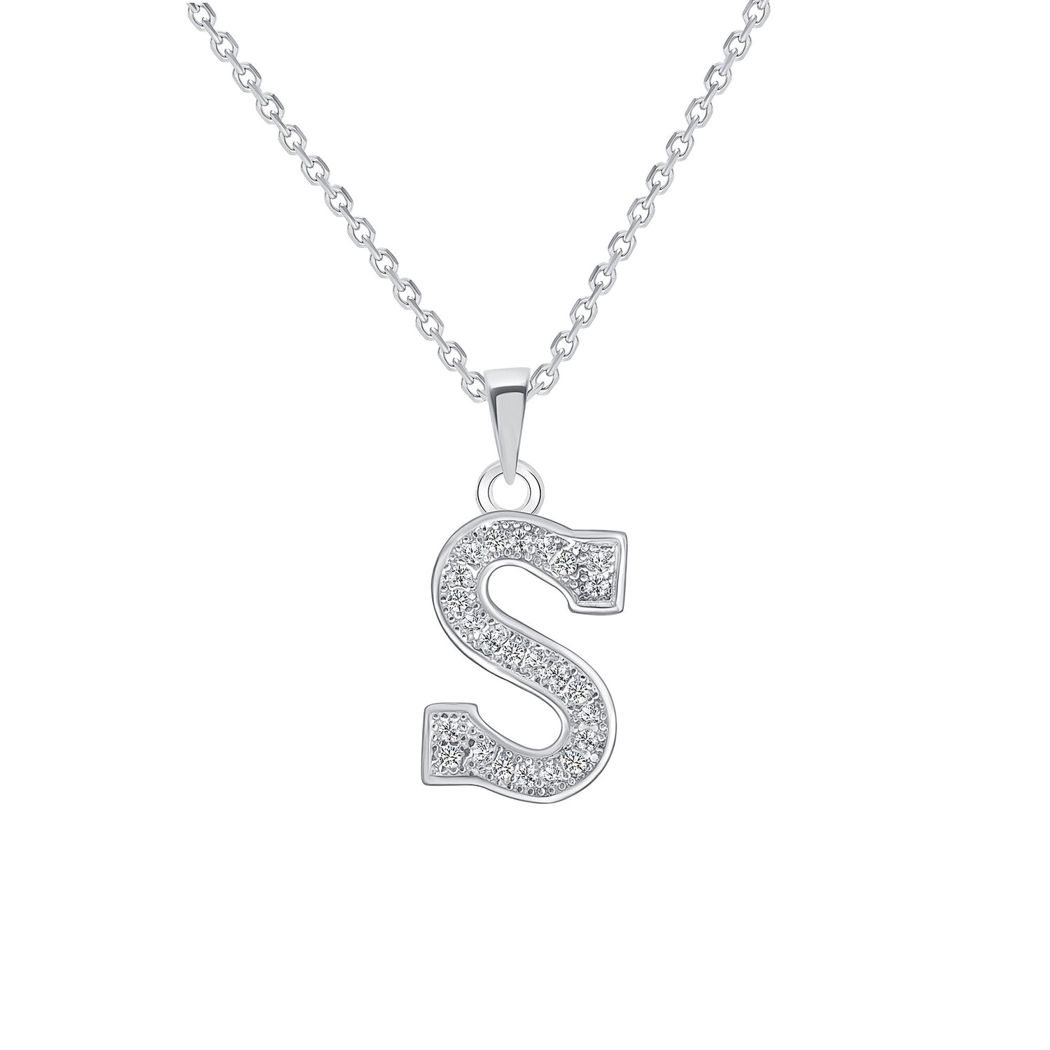 Pavé CZ Initial Pendant