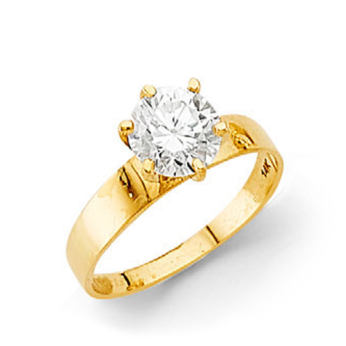 CZ Aesthetic Floral Ring in Solid Gold 