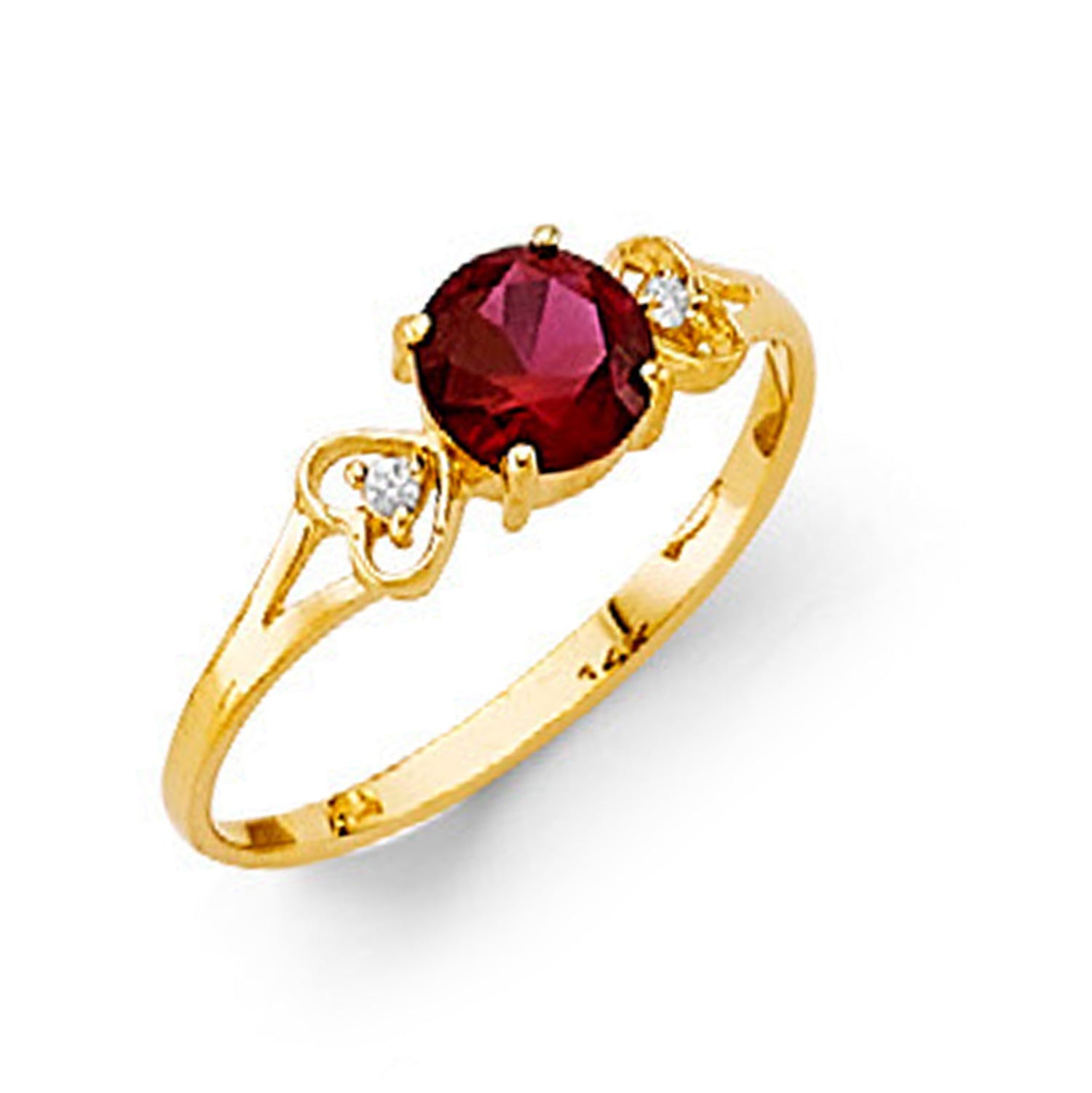 Handcrafted Solitaire Ruby Ring in Solid Gold 