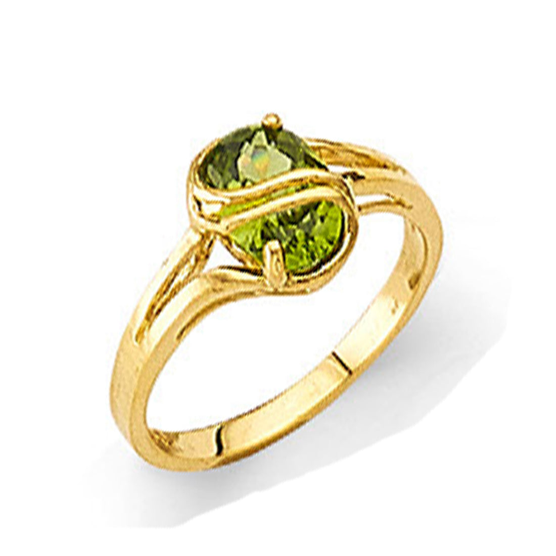 Pristine Peridot Ring in Solid Gold 