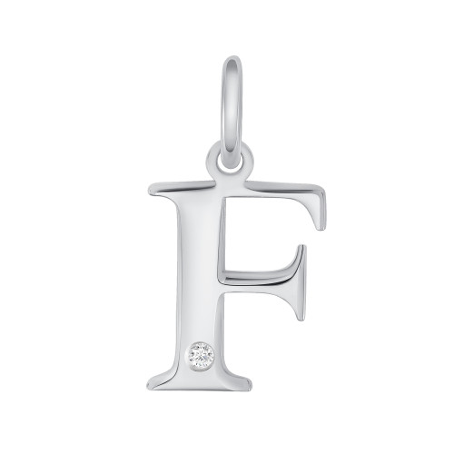 Minimalistic Diamond Accented Initial Pendant