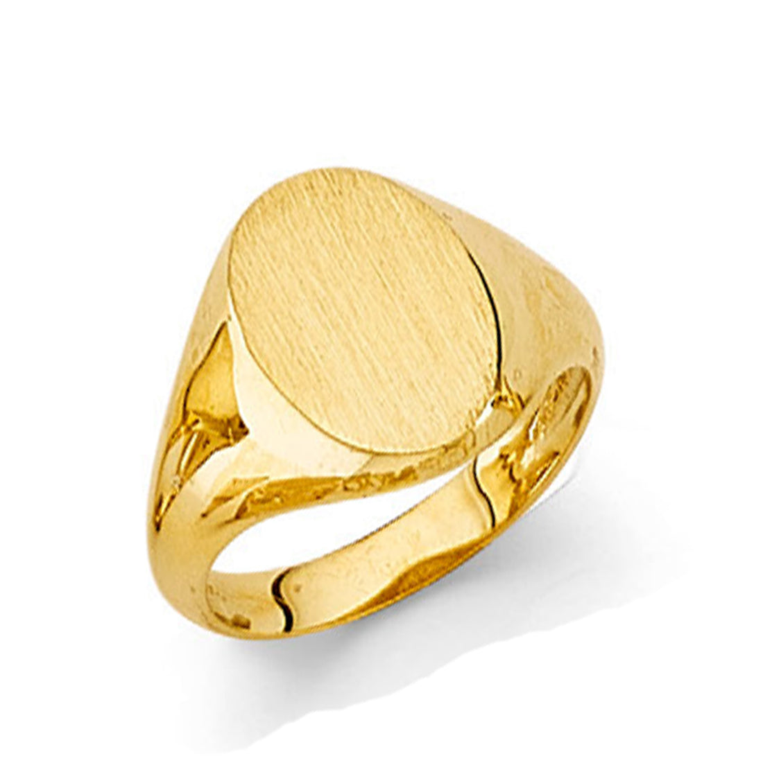 Oval Monogram Snag-free Signet Ring in Solid Gold 