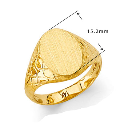 Cosmoid Casting Ring in Solid Gold with Measurement