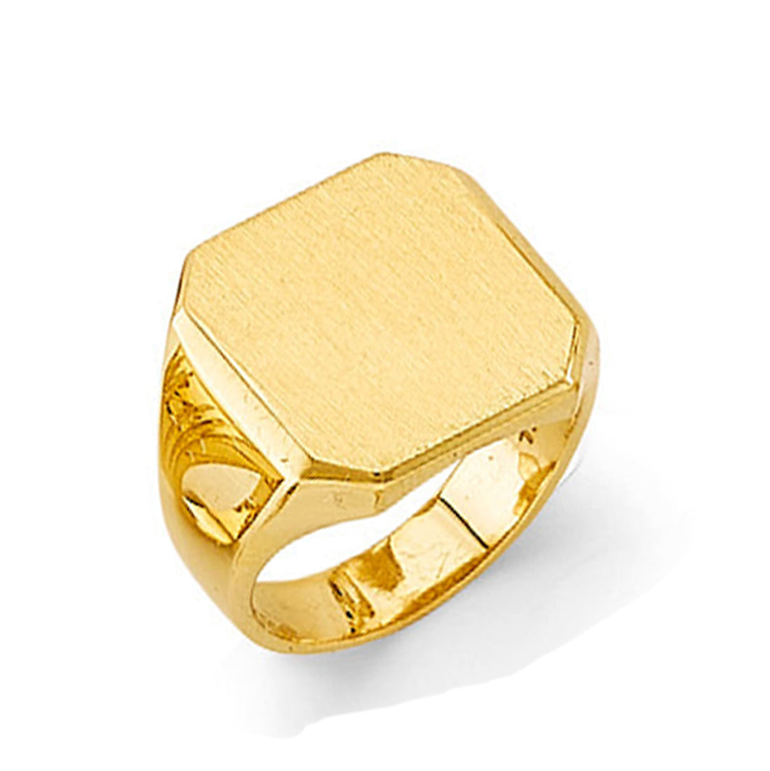 Octagonal Pinky Ring in Solid Gold 