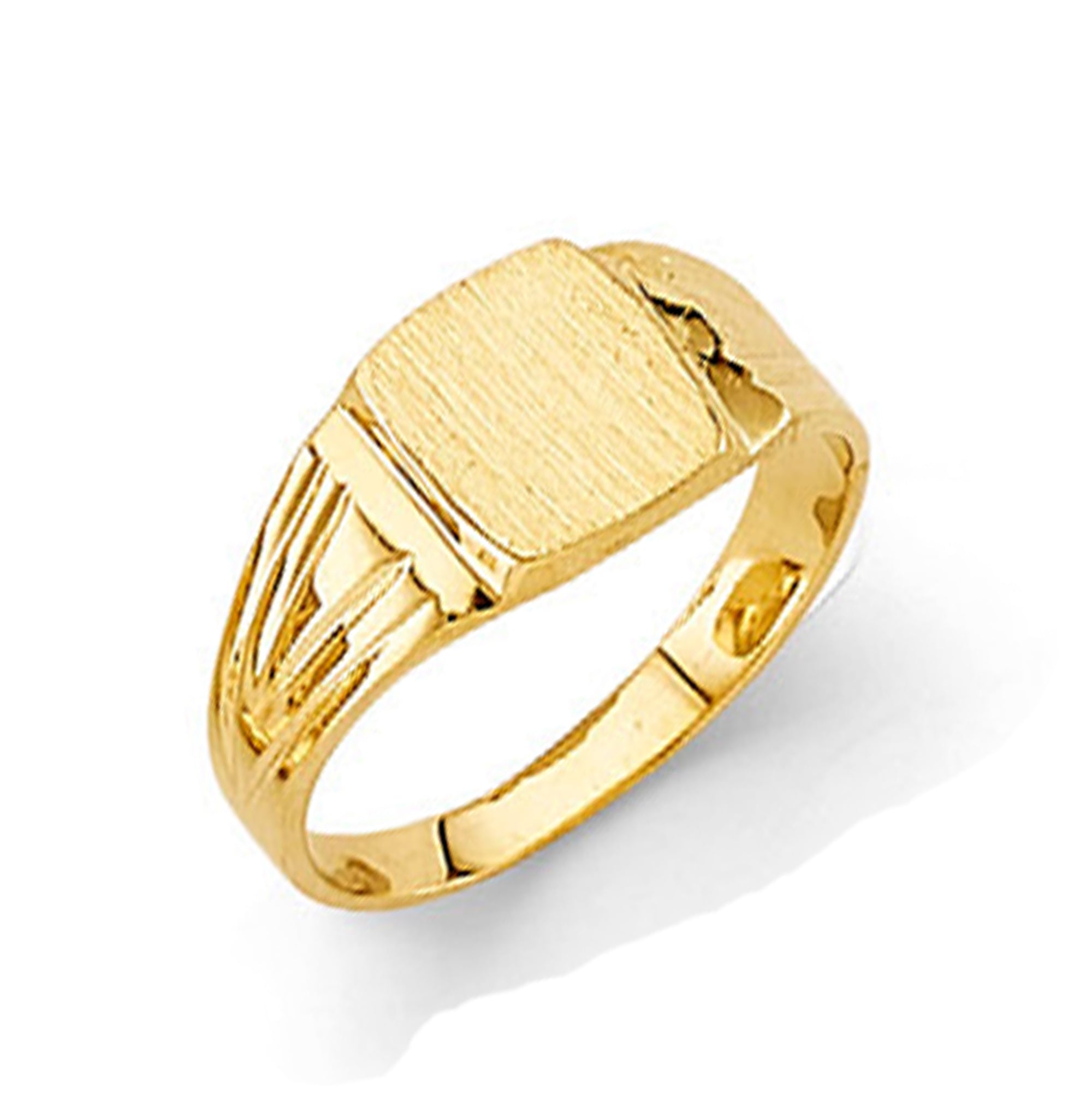 Engravable Signet Ring in Solid Gold 