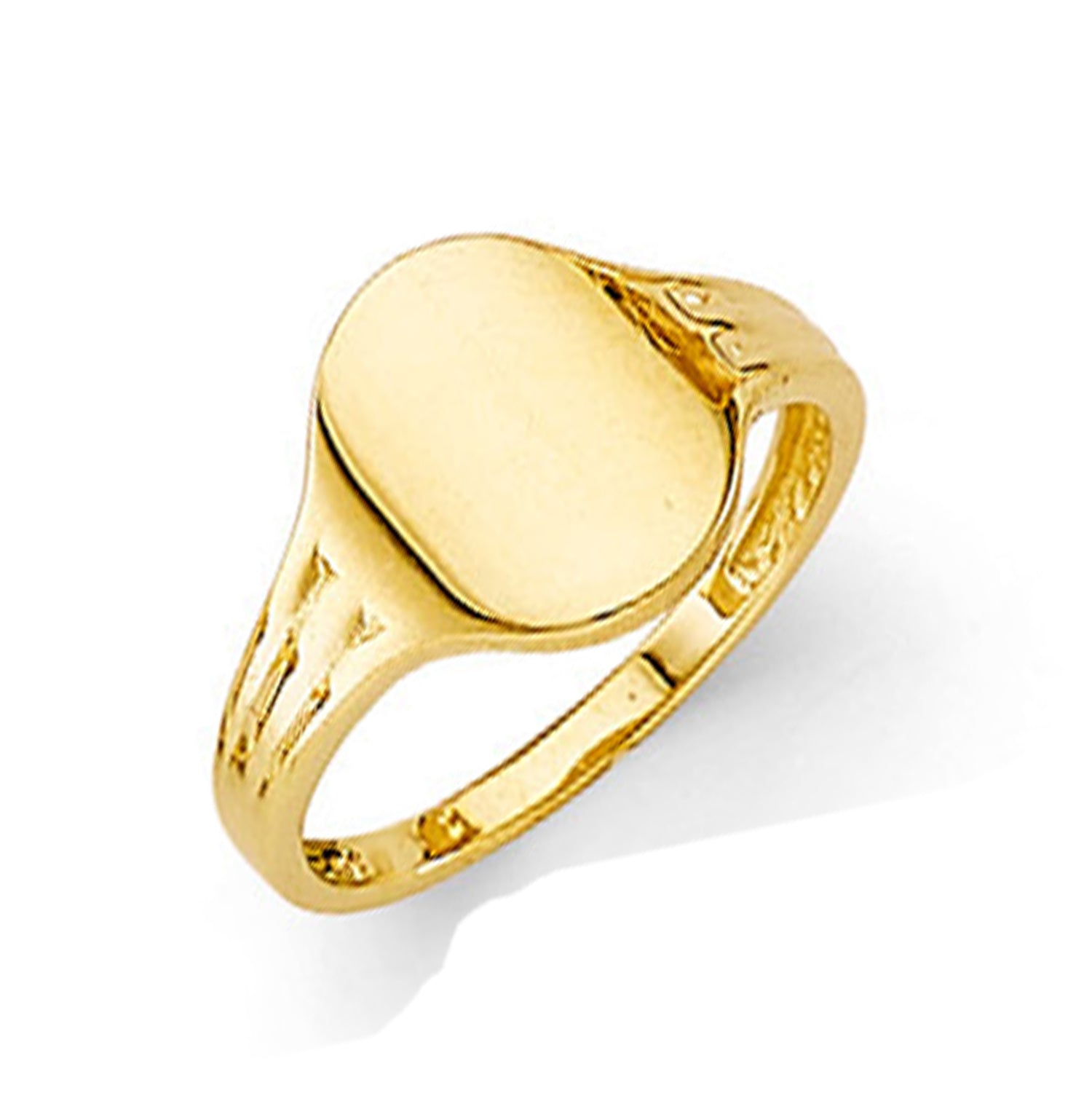 Open Back Signet Ring in Solid Gold 