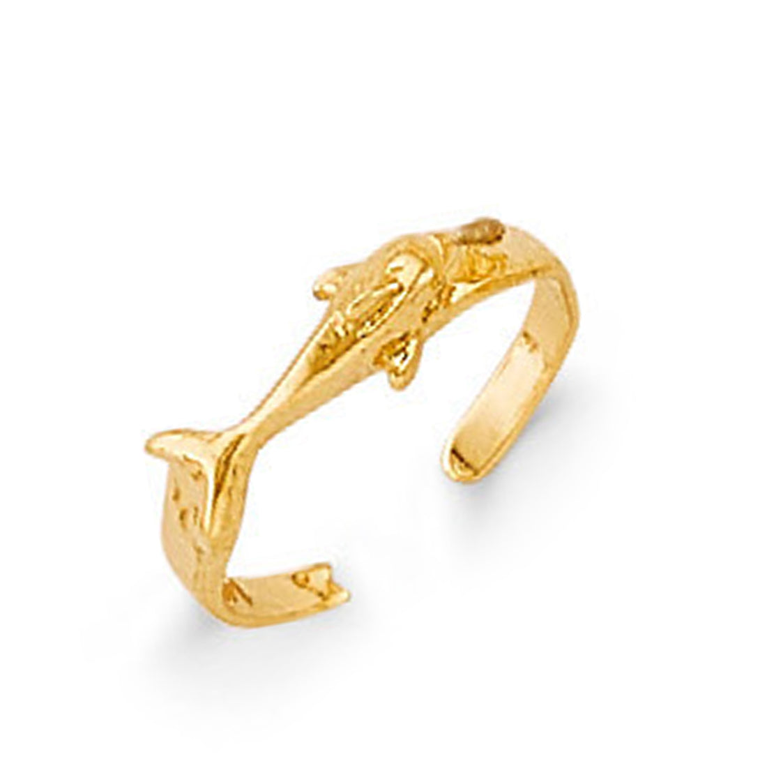 Minimalist Dolphin Band in Solid Gold 