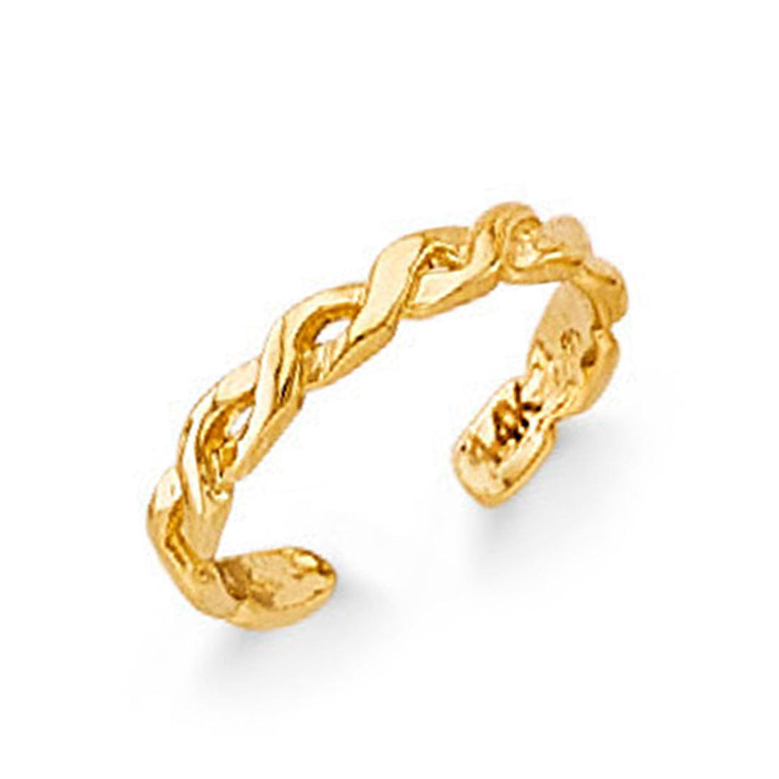 Celebrity Rope Ring in Solid Gold 