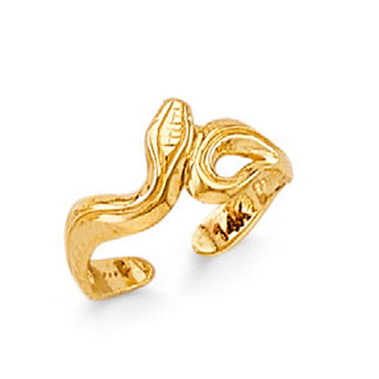 Twisted Snake Ring in Solid Gold 