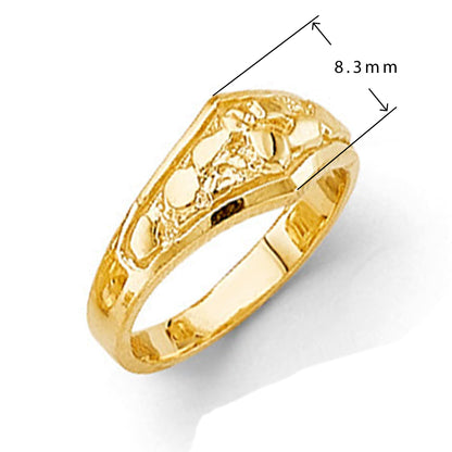 Designer Intricate Ring in Solid Gold with Measurement