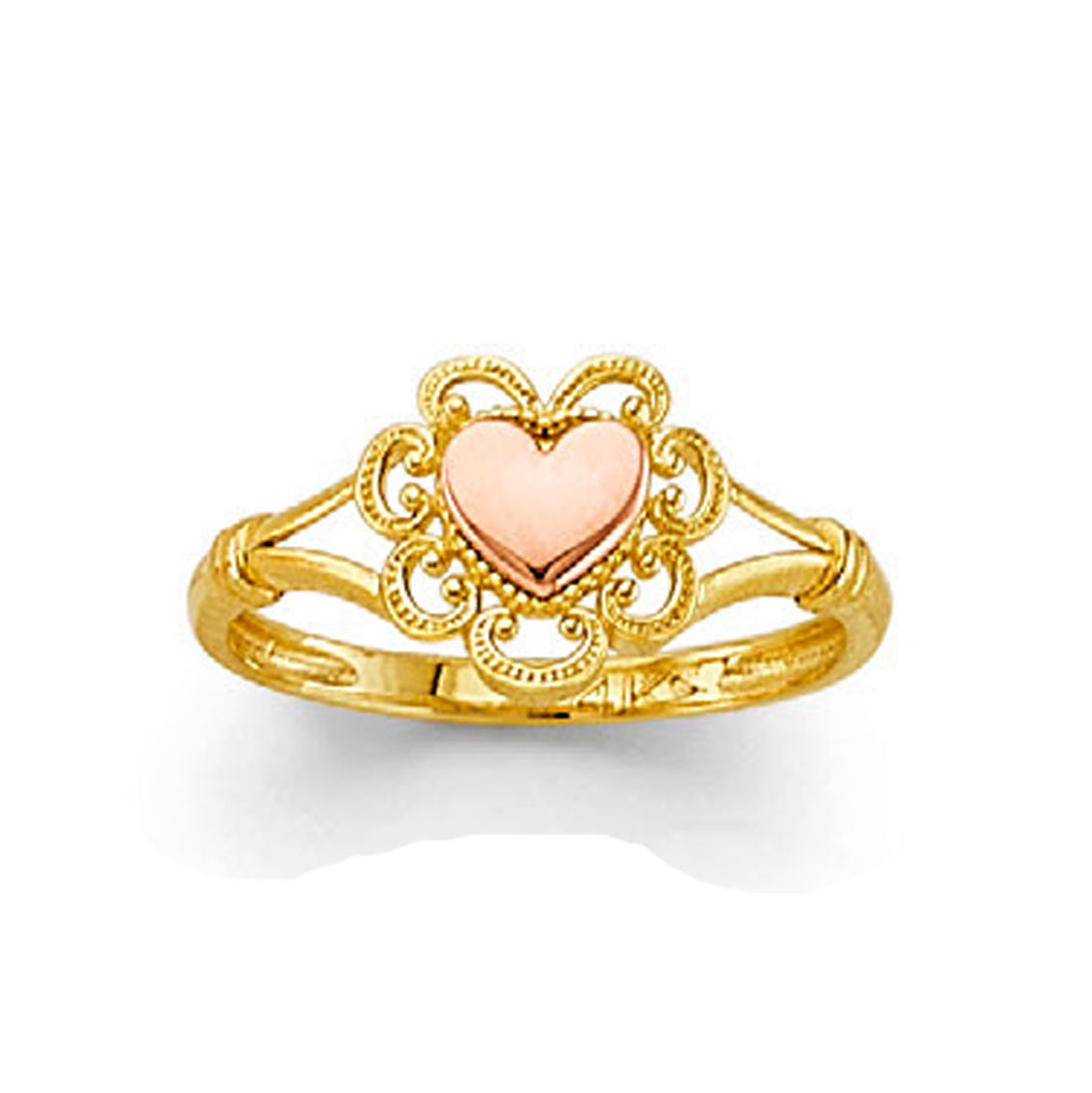 Heavenly Heart Ring in Solid Gold 