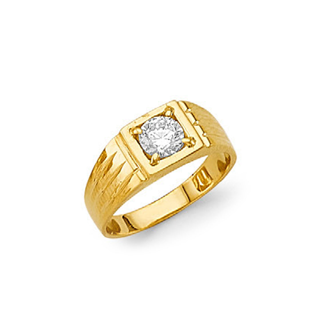 CZ Majestic Monarch Ring in Solid Gold 