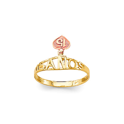 15 Anos Crown Ring in Solid Gold 