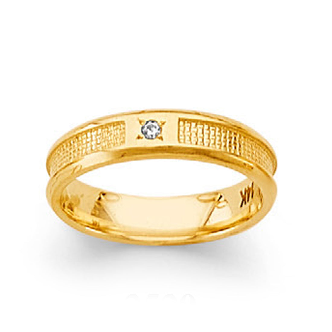 CZ Minimalist Ray Ring in Solid Gold 