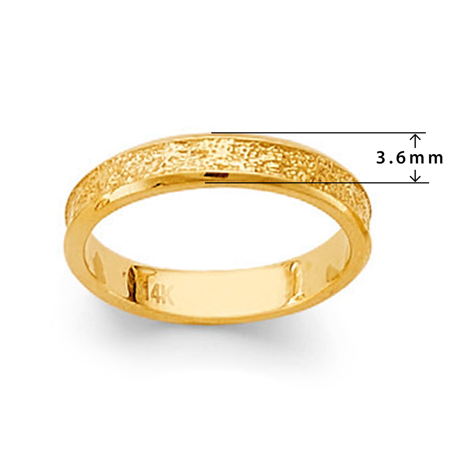 CZ Lone Stone Rope Ring in Solid Gold with Measurement