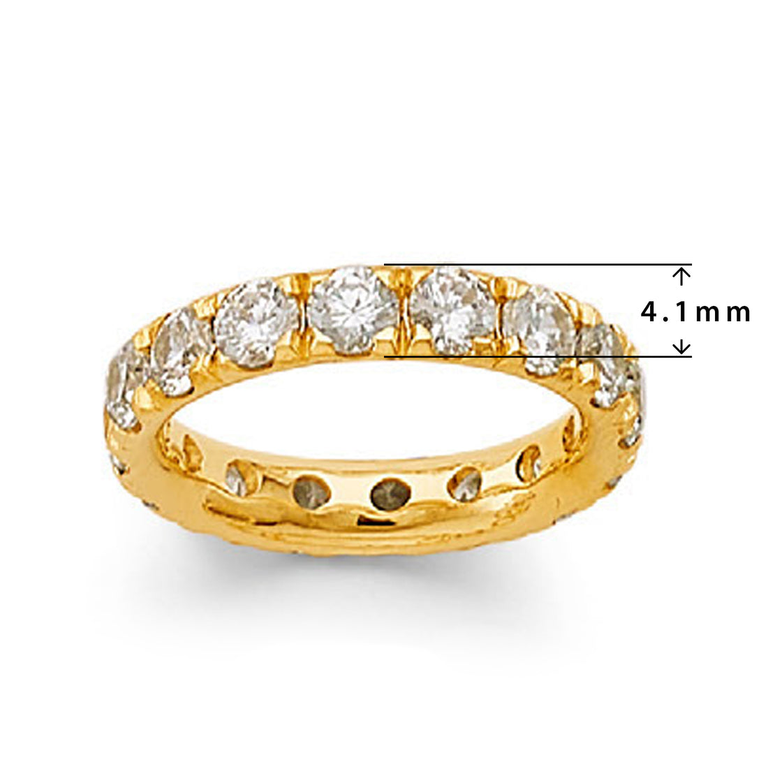 Stackable Thumb Band in Solid Gold with Measurement