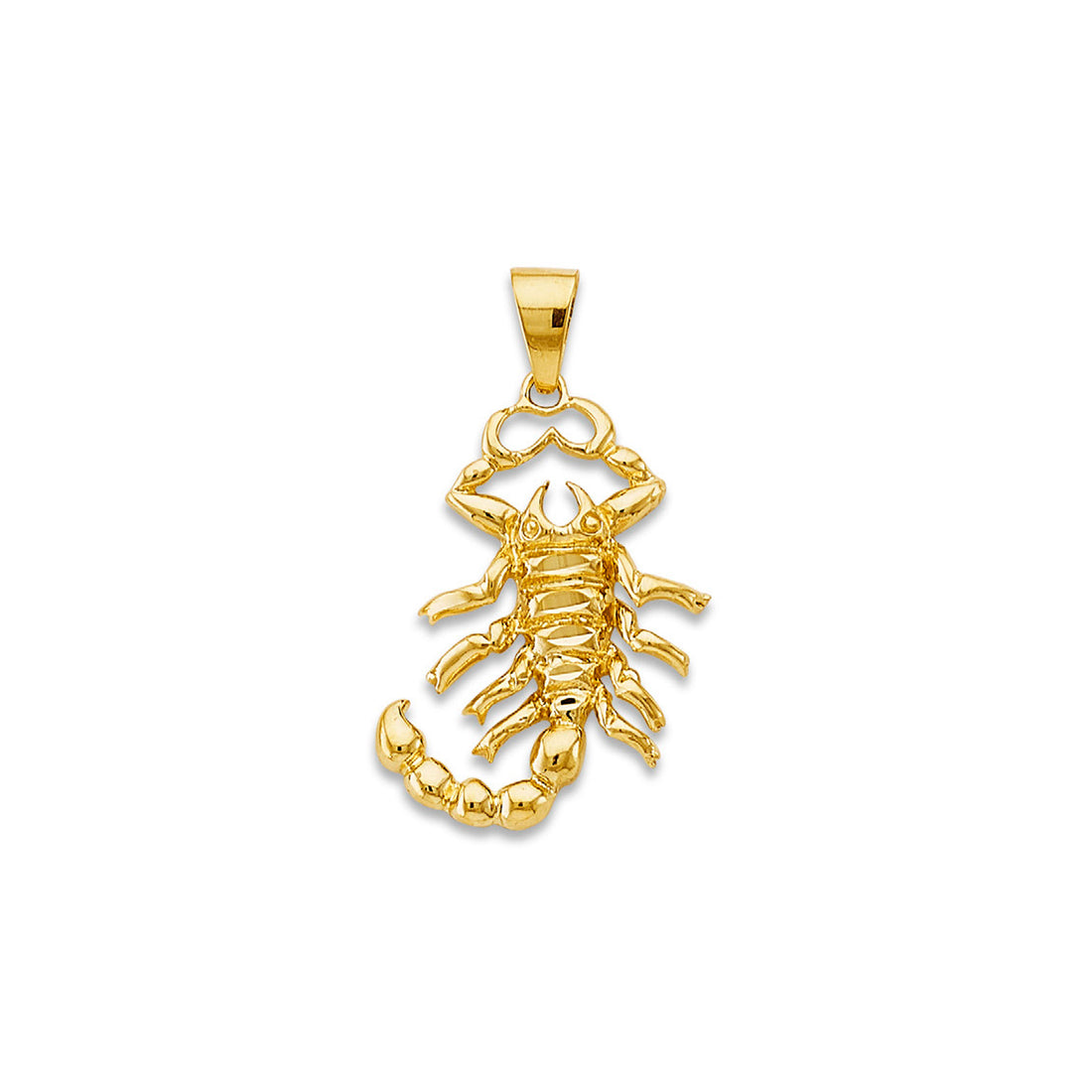 Yellow Gold Scorpion Zodiac Charm Pendant