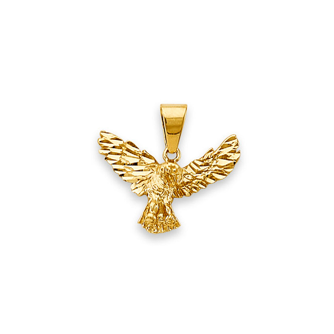 Yellow Gold Fancy Flying American Eagle Pendant