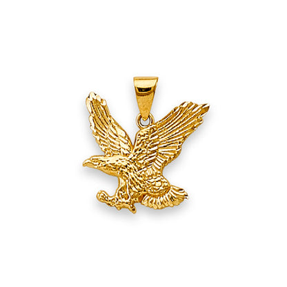 Yellow Gold Valorous American Eagle Charm Pendant