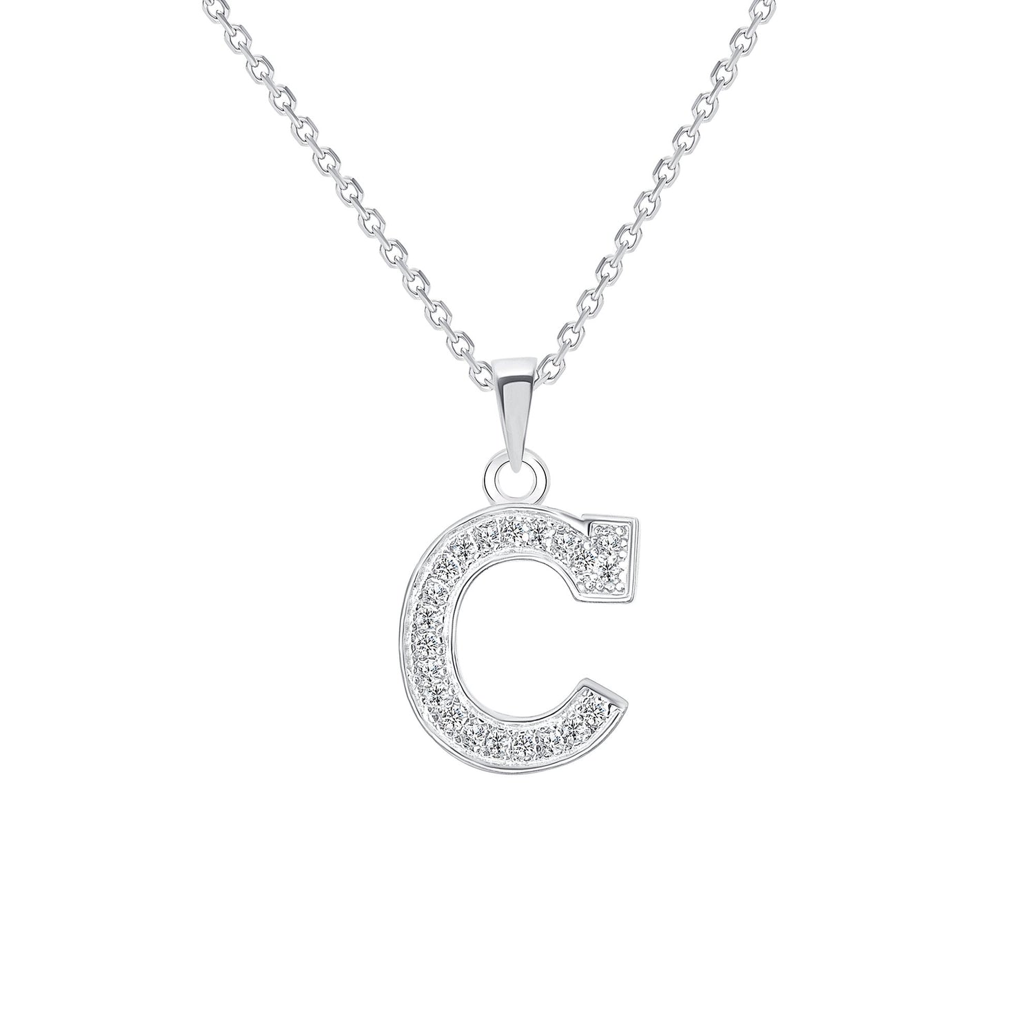 Pavé CZ Initial Pendant