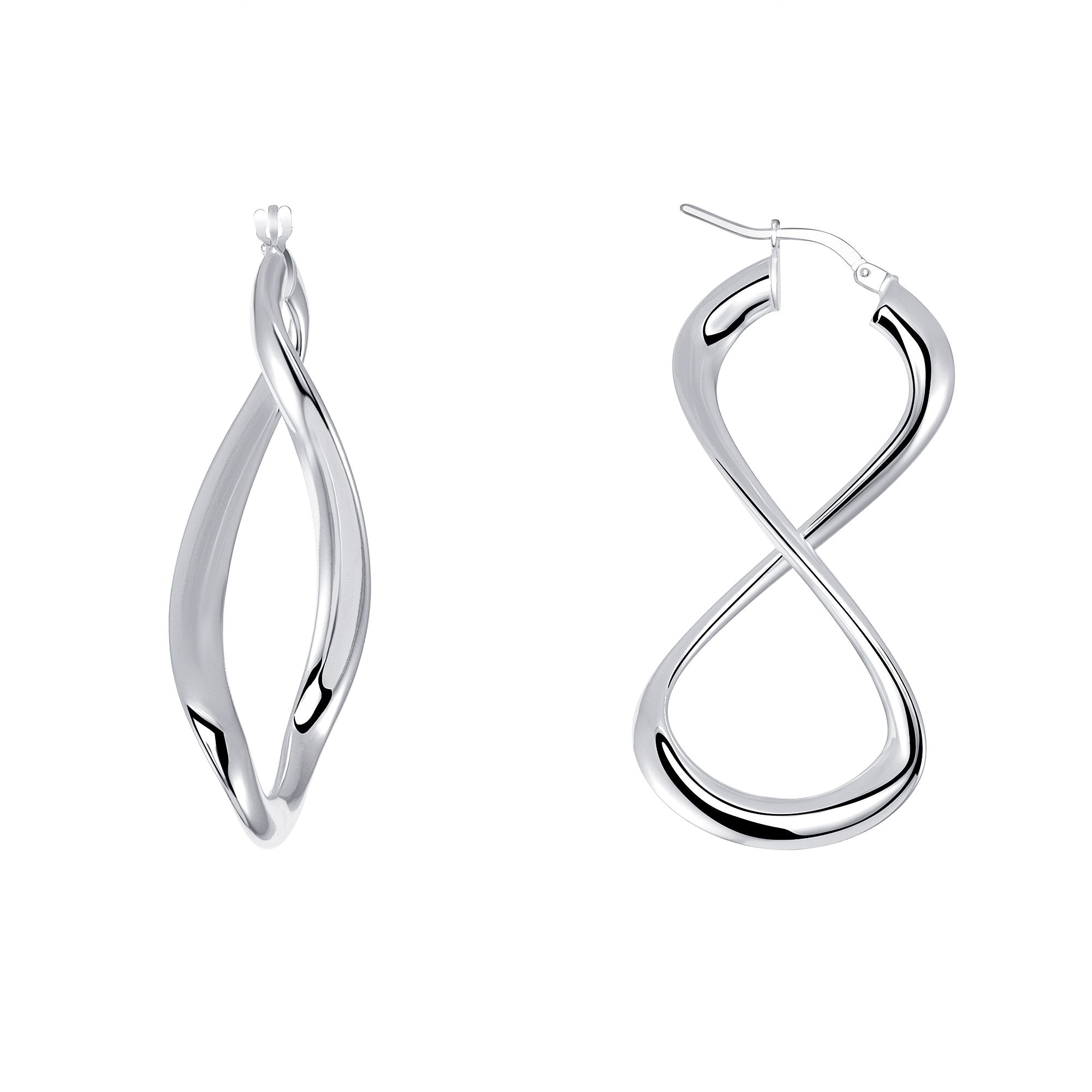 925 Sterling Silver Infinity Dangle Earrings