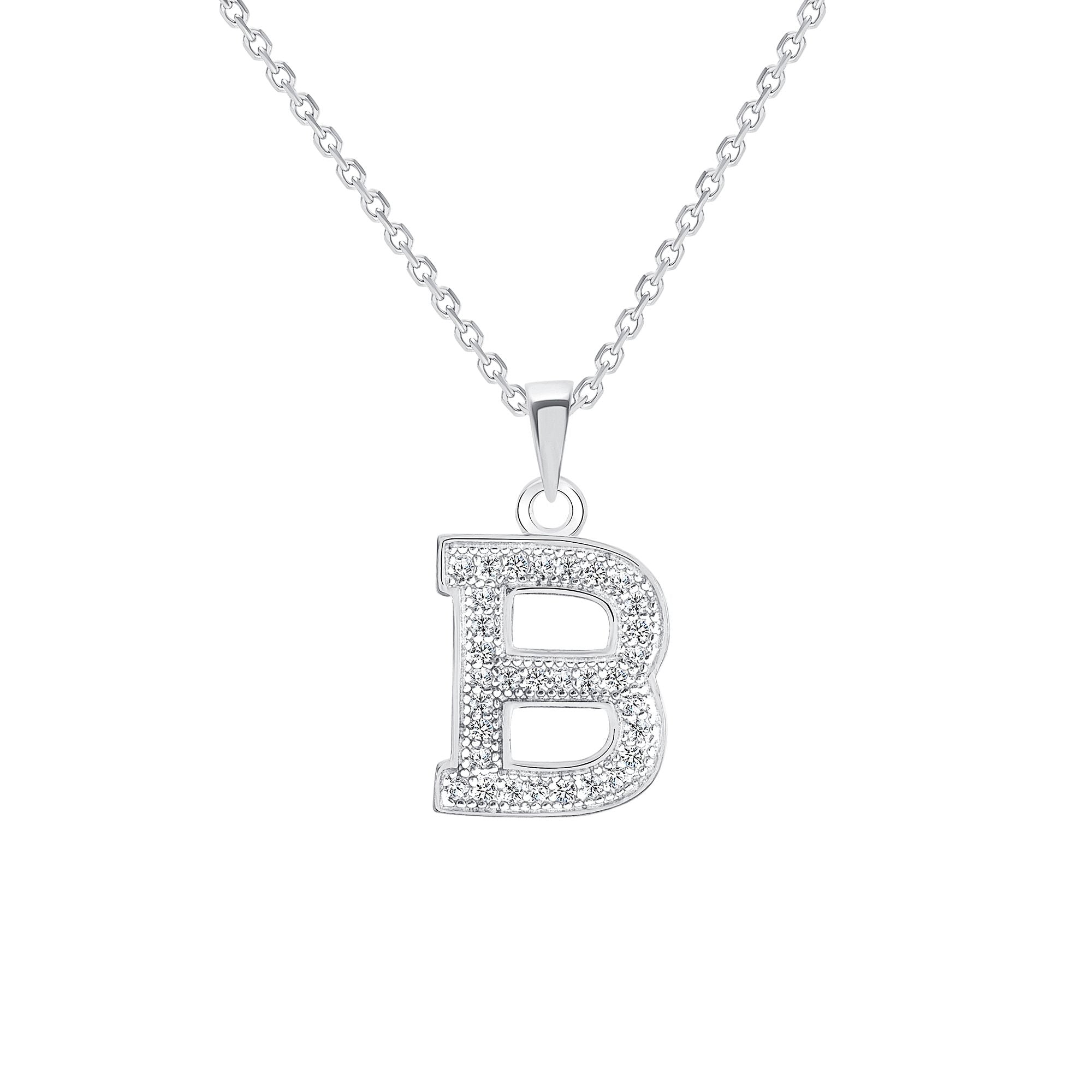 Pavé CZ Initial Pendant