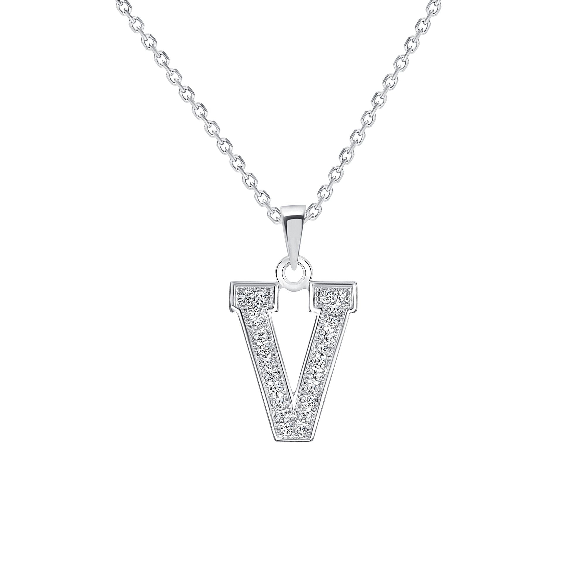 Pavé CZ Initial Pendant