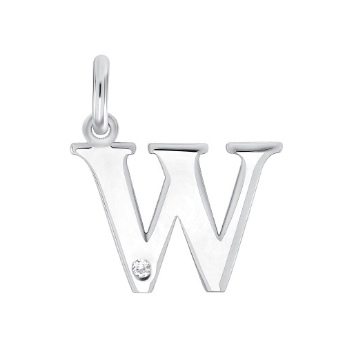 Minimalistic Diamond Accented Initial Pendant