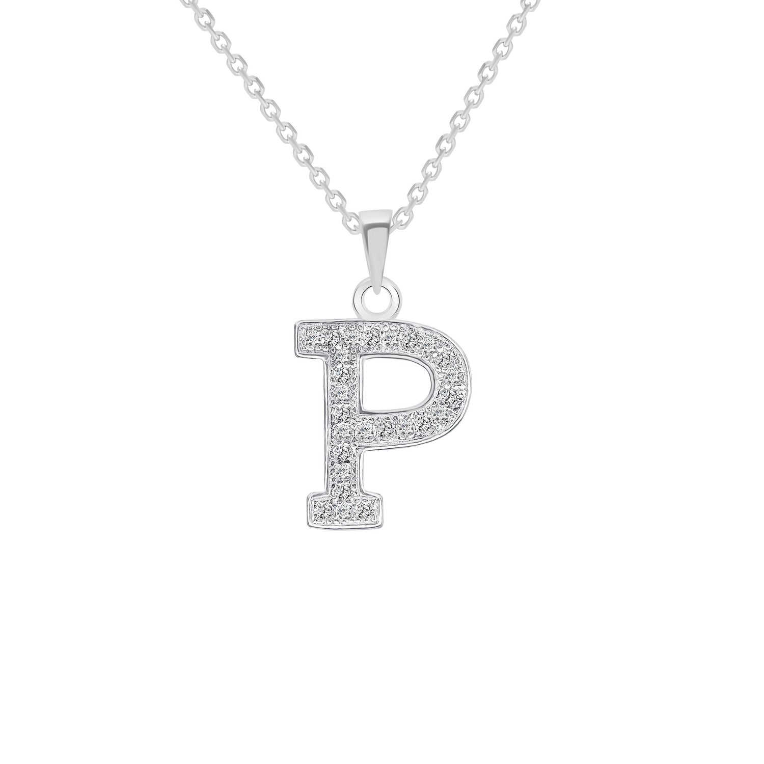 Pavé CZ Initial Pendant